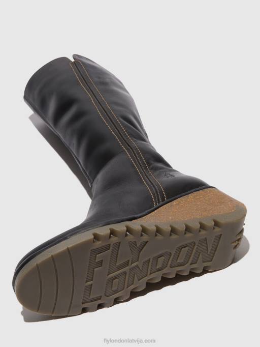 lv Fly London sievietes zip up boots nary328 melns 80JP287