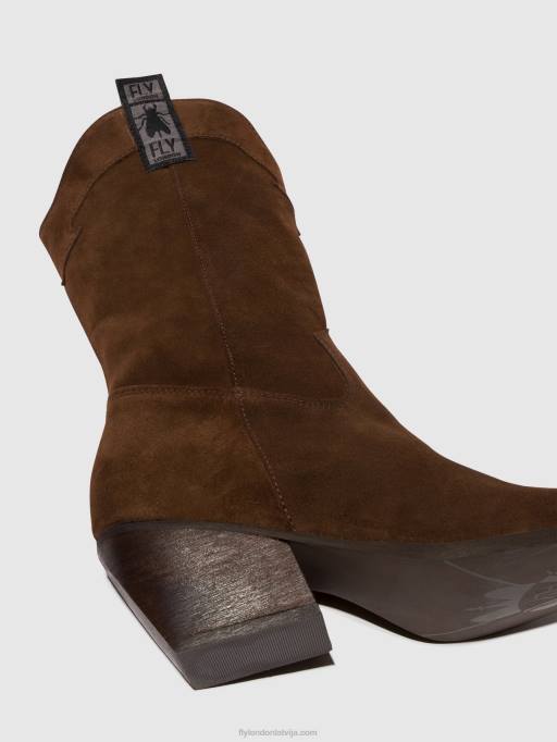lv Fly London sievietes zip up boots teke906 šokolāde 80JP293