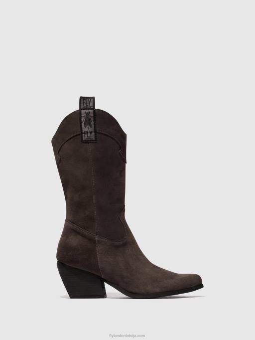 lv Fly London sievietes zip up boots teke906 pelēks 80JP294