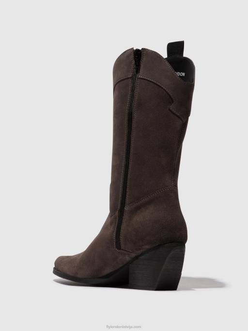 lv Fly London sievietes zip up boots teke906 pelēks 80JP294