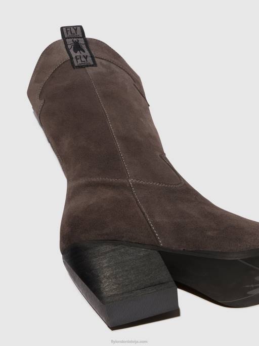 lv Fly London sievietes zip up boots teke906 pelēks 80JP294