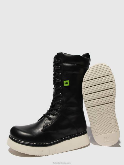 lv Fly London sievietes šņorzābaki ieva245 tundra melna 80JP313