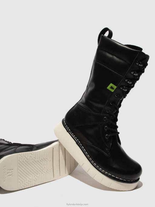 lv Fly London sievietes šņorzābaki ieva245 tundra melna 80JP313