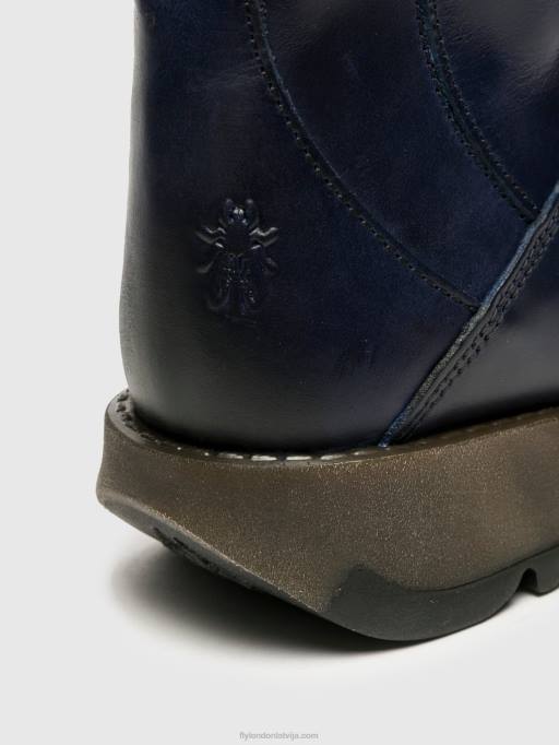 lv Fly London sievietes sprādzes zābaki mes 2 zils 80JP351