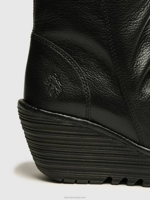 lv Fly London sievietes zābaki līdz ceļiem yust melns 80JP355