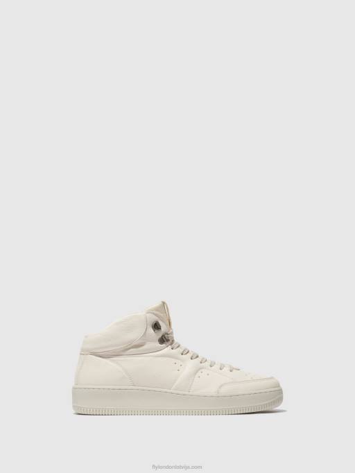 lv Fly London vīriešiem hi-top trenažieri beat514 pelēkbalts 80JP839