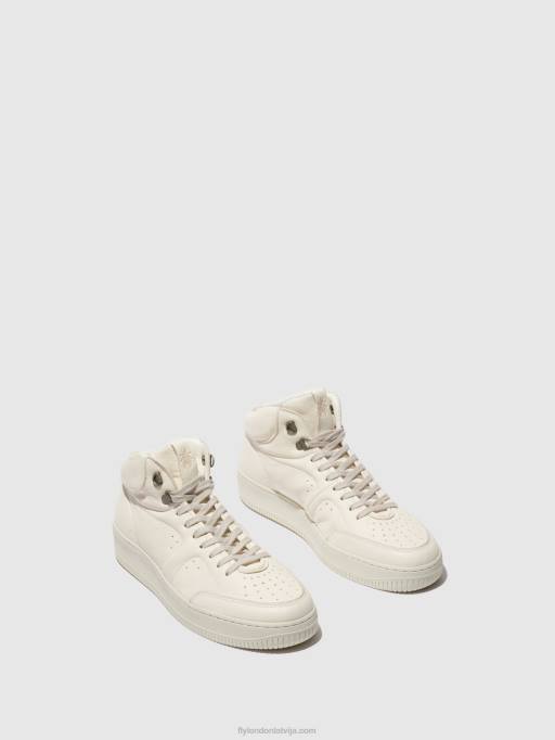 lv Fly London vīriešiem hi-top trenažieri beat514 pelēkbalts 80JP839