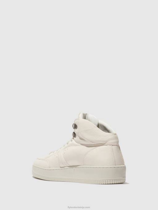 lv Fly London vīriešiem hi-top trenažieri beat514 pelēkbalts 80JP839